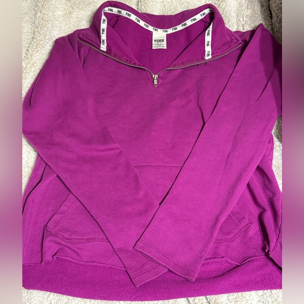 PINK VICTORIA'S SECRET 1/4 Zip Lightweight Pullover